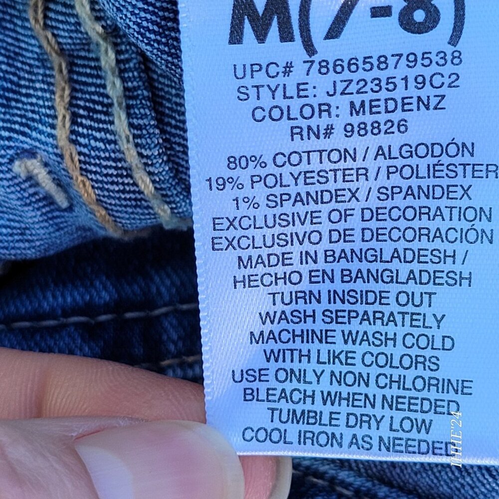 Jordache Denim Shortalls With Lace-Up Sides And Pockets Medium - Picture 6 of 7